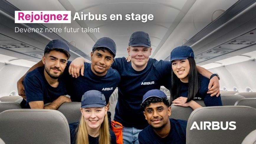 Image d'illustration de l'actualité Airbus lance sa campagne de stage 2026 !