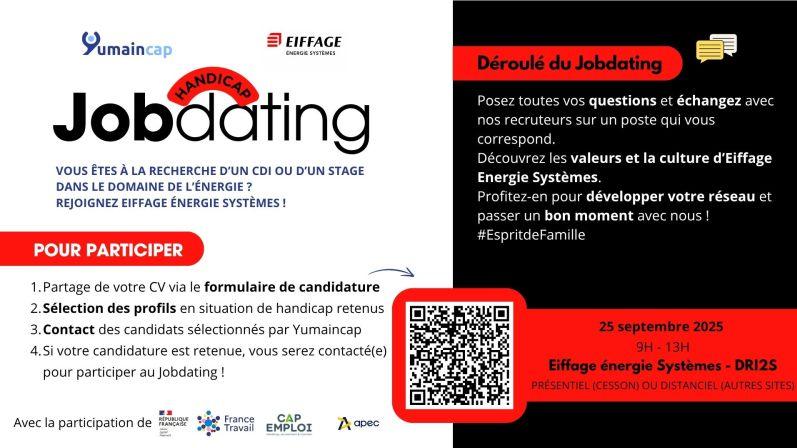 Image d'illustration de l'actualité 25 Septembre - 9h à 13h - JOBDATING Eiffage Énergie Systèmes -Cesson Sévigné 