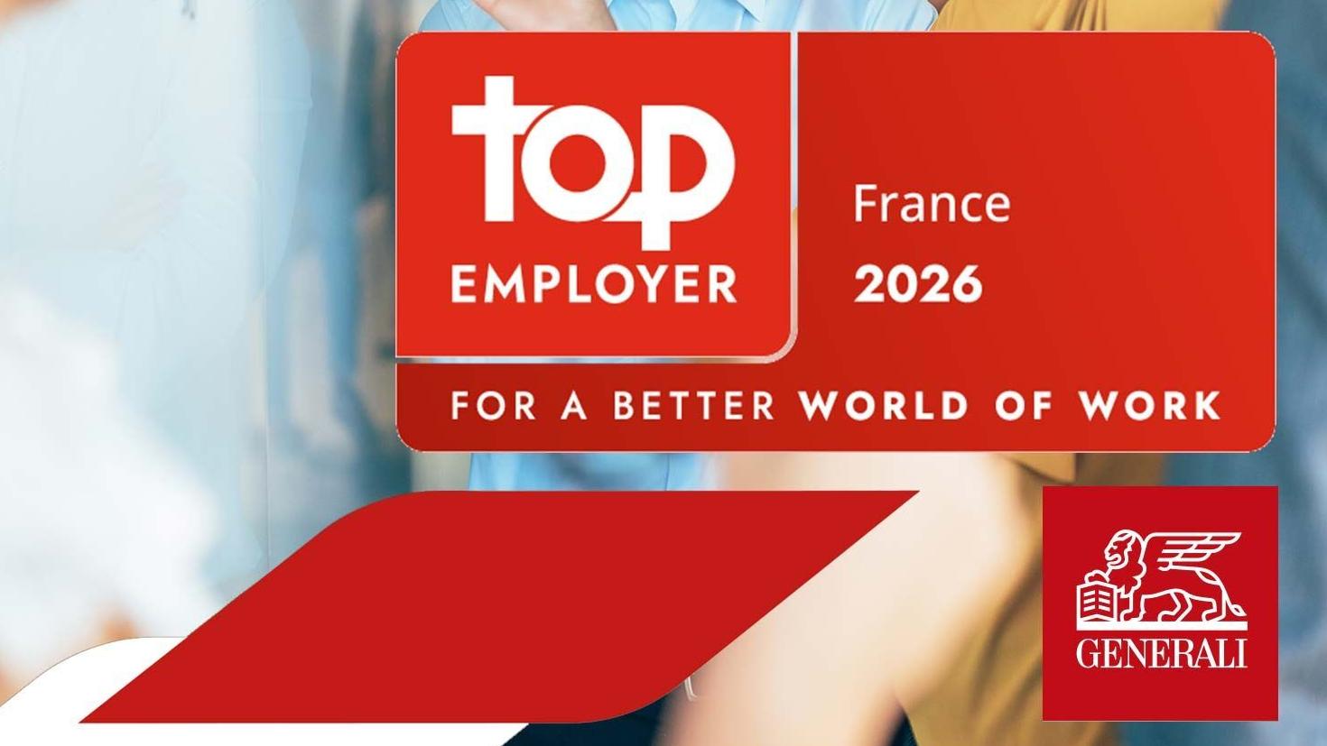 Image d'illustration de l'actualité Generali France est certifié Top Employer 2026 !