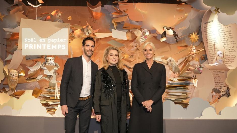 Image d'illustration de l'actualité Catherine Deneuve inaugure les vitrines de Noël du Printemps